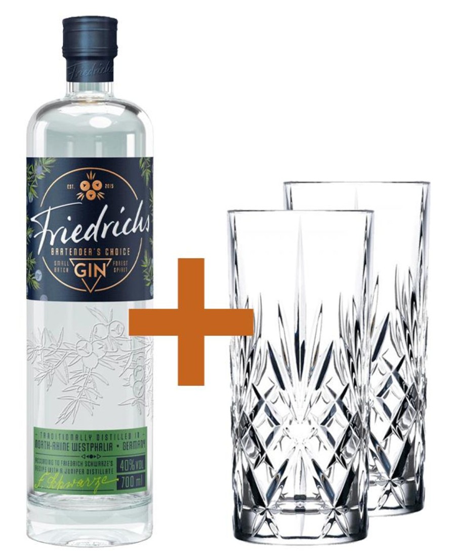 Friedrichs Dry Gin Friedrichs Gin Bartenders Choice 0,7 40% Vol. + 2X Melodiaglaser | B-872225 | Bundle&Artikel