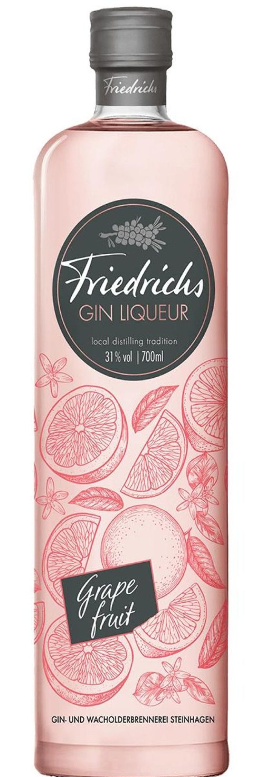 Friedrichs Dry Gin Friedrichs Gin Liqueur Grapefruit 31%Vol. 0,7L | Klare Spirituosen