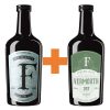 schwarze-schlichte Ferdinands Saar Dry Gin 44% Vol. 0,5L + Ferdinands Dry Riesling Wermut 18% Vol. 0,5L | B-222500 | Klare Spirituosen