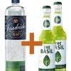 schwarze-schlichte Friedrichs Gin Bartenders Choice 0,7L 40% Vol. + 2X Soda Libre The Basil 0,33L | B-876565 | Bundle&Artikel