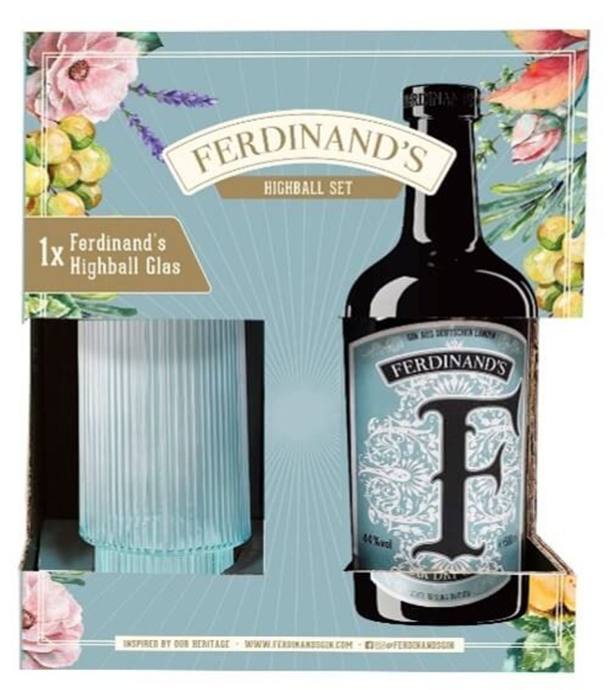 Ferdinands Ferdinands Saar Dry Gin 44% Vol. 0,5L Mit Gratis Highball Glass 0,375L | Geschenkideen