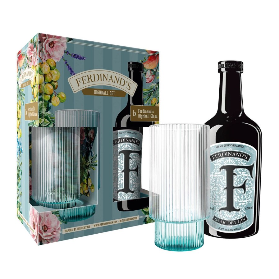 Ferdinands Ferdinands Saar Dry Gin 44% Vol. 0,5L Mit Gratis Highball Glass 0,375L | Geschenkideen