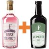 schwarze-schlichte Ferdinands Rose Wermut 17% Vol. 0,5L + Ferdinands Dry Riesling Wermut 18% Vol. 0,5L | B-269500 | Klare Spirituosen