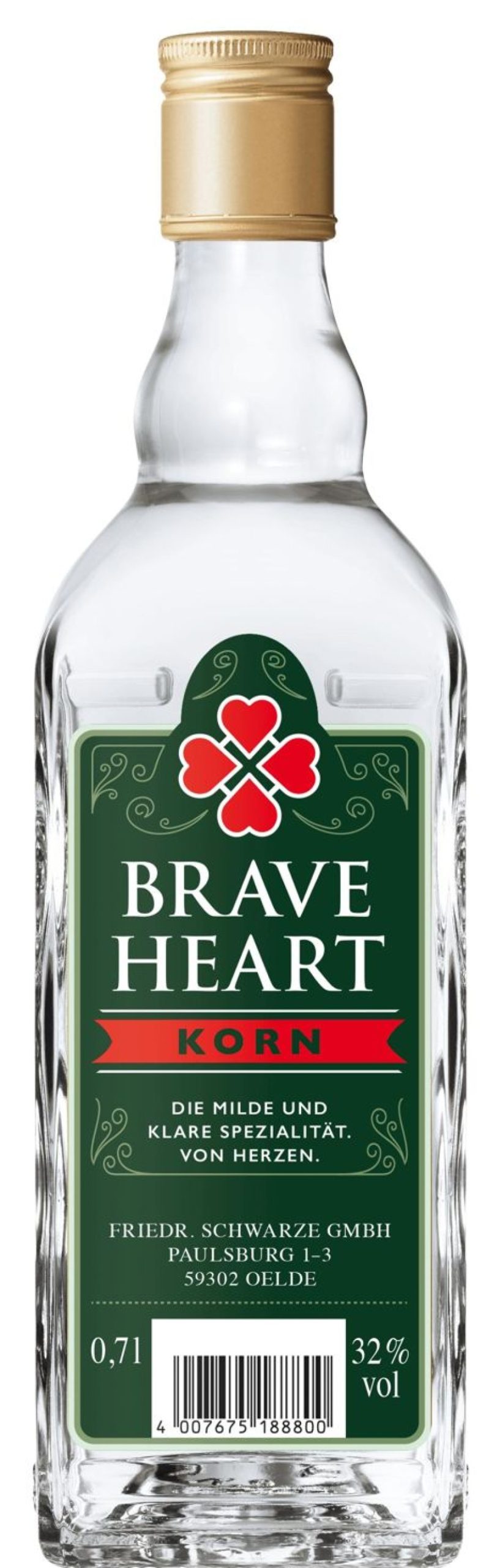 Friedr. Schwarze Braveheart 32%Vol. 0,7L | 18880 | Klare Spirituosen