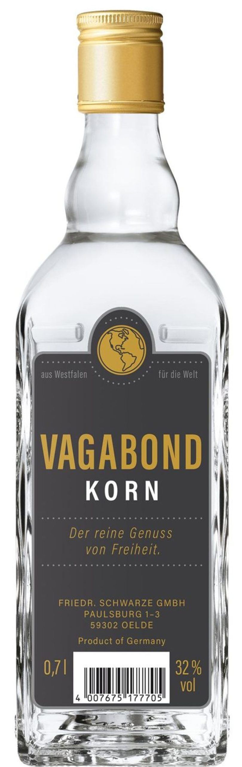 Friedr. Schwarze Vagabond Korn 32% 0,7 L | 19990 | Klare Spirituosen